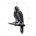 FixtureDisplays® Coopers Hawk Tree Silouette Art Metal Bird on a Branch - Tree Bird Hammer-in Outdoor Backyard Art 12